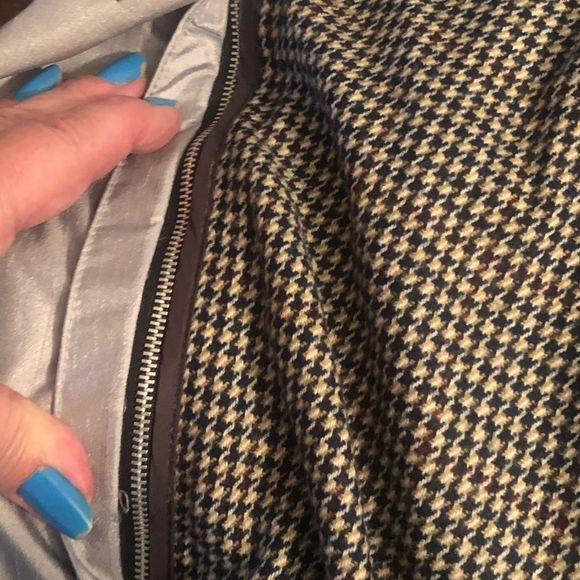 Rain Shredder Vintage Metallic hooded Double Button Up Trench Coat - Picture 8 of 8